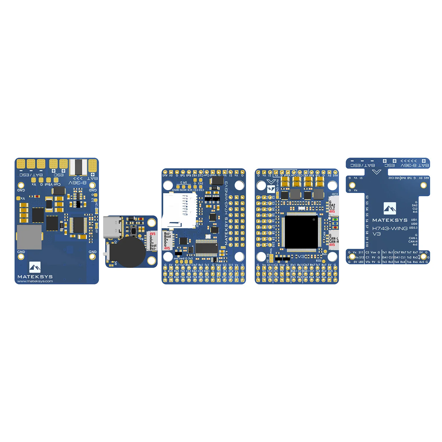 Контроллер полета Matek H743-WING V3 STM32H743VIT6 для радиоуправляемых летательных аппаратов