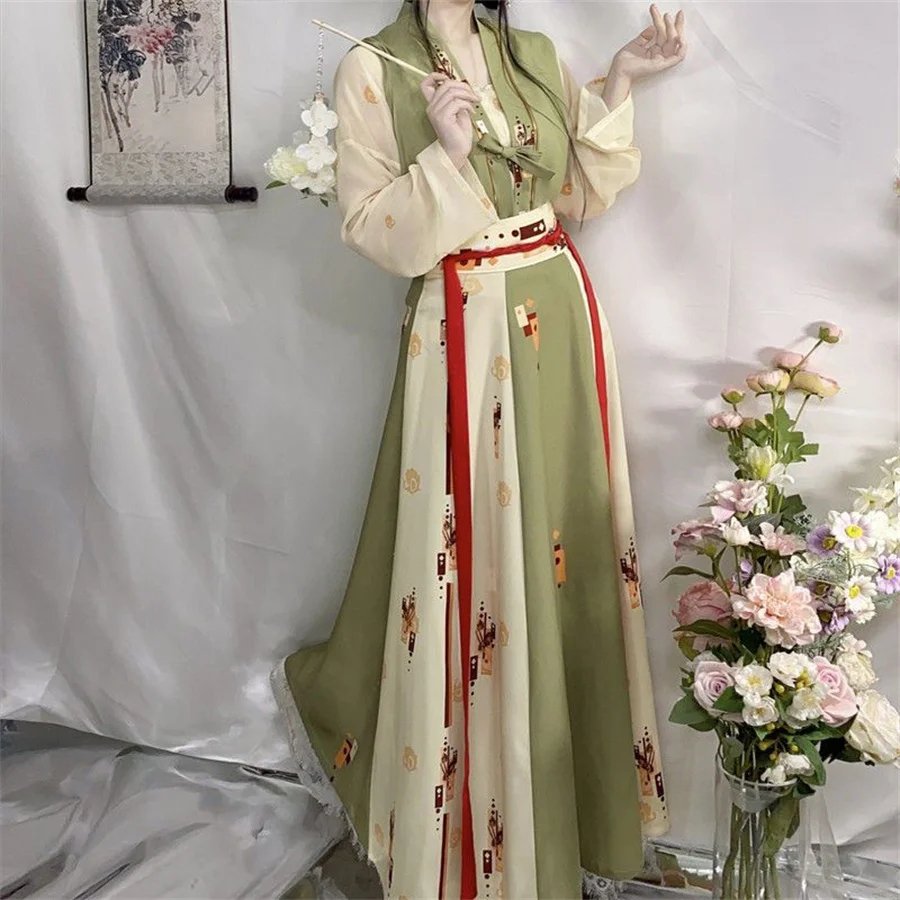 Традиционный китайский женский костюм Hanfu для косплея старинная винтажная