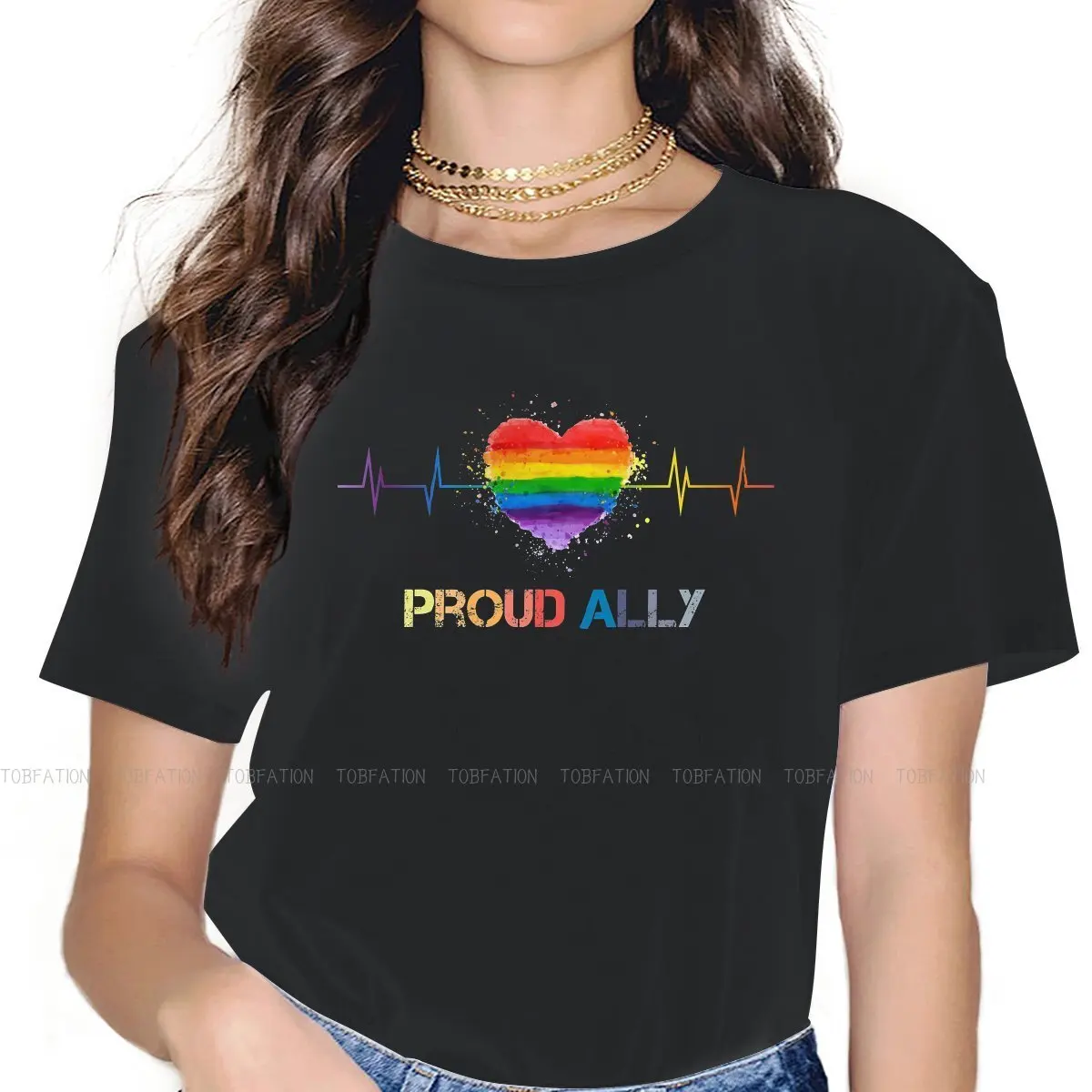 

Футболка ЛГБТ с радужной тканью, 4XL, 5XL