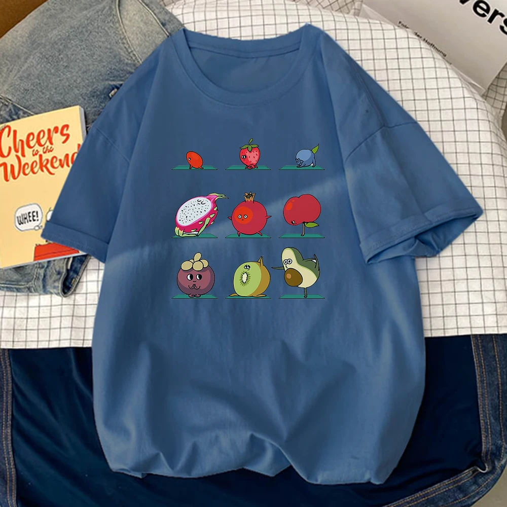 

Футболка мужская с принтом фруктов, модная дышащая удобная рубашка с коротким рукавом, в простом стиле