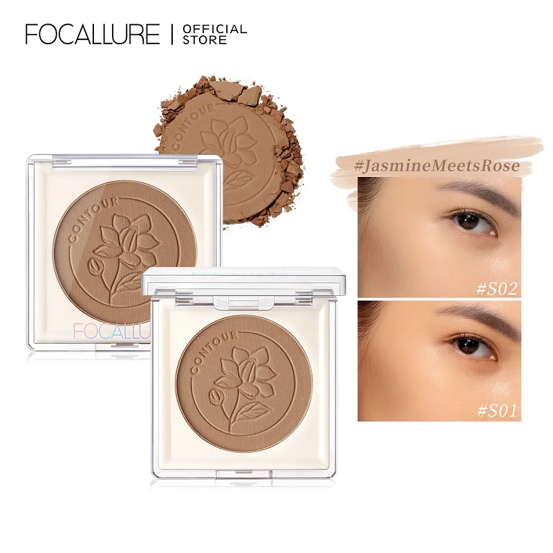 

FOCALLURE 2 Pcs/Set Bronzers & Highlighters Contour Shading Powder Trimming Powder Make Up Cosmetic Face Concealer Palette