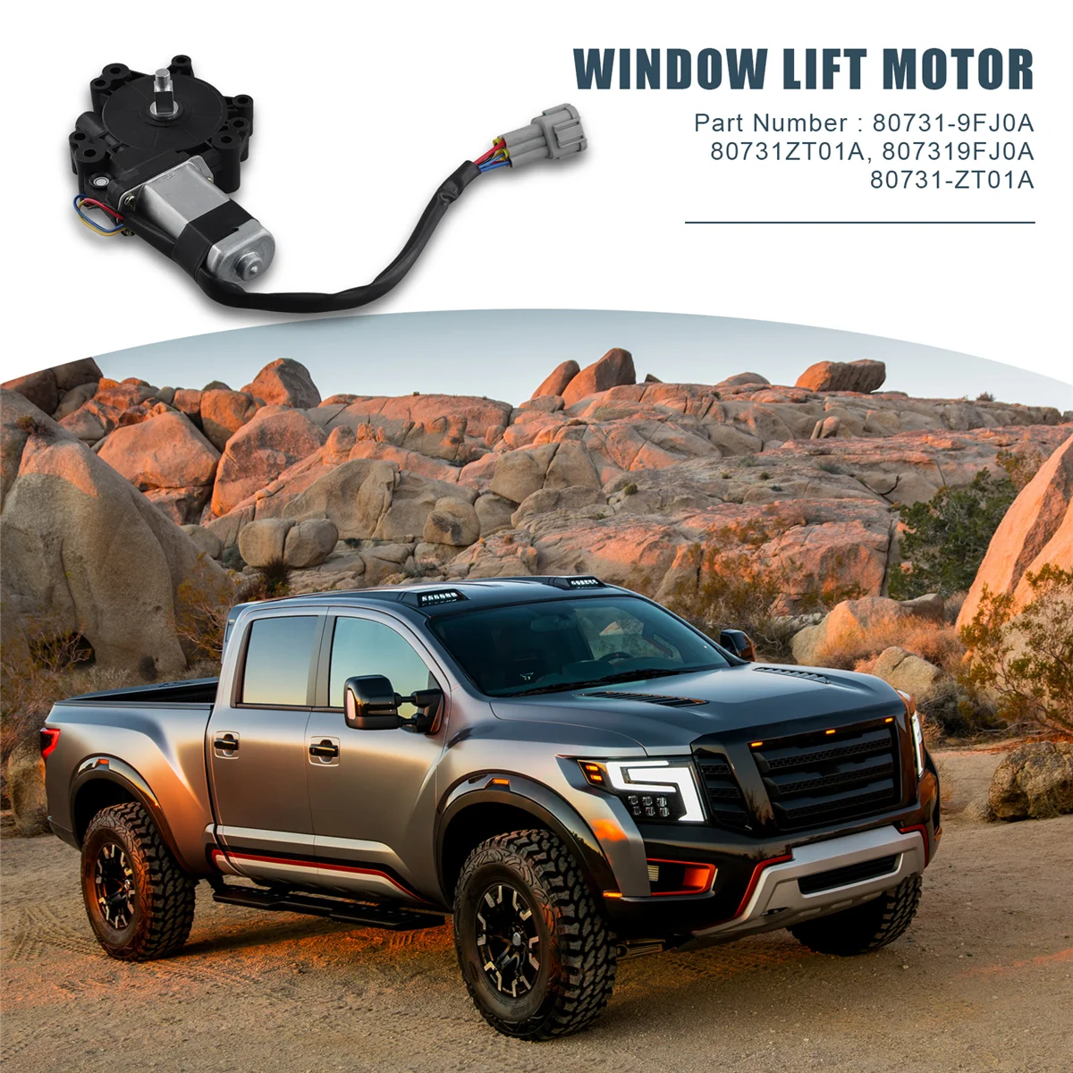 Мотор переднего левого стекла автомобиля для Nissan Titan Armada 2004-2019 стеклоподъемника