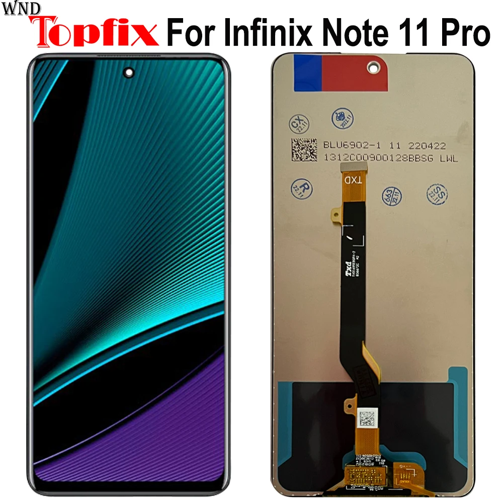 

ЖК-дисплей 6,95 дюйма для Infinix Note 11 Pro, зеркальная деталь для замены для Infinix Note 11 Pro X697 LCD