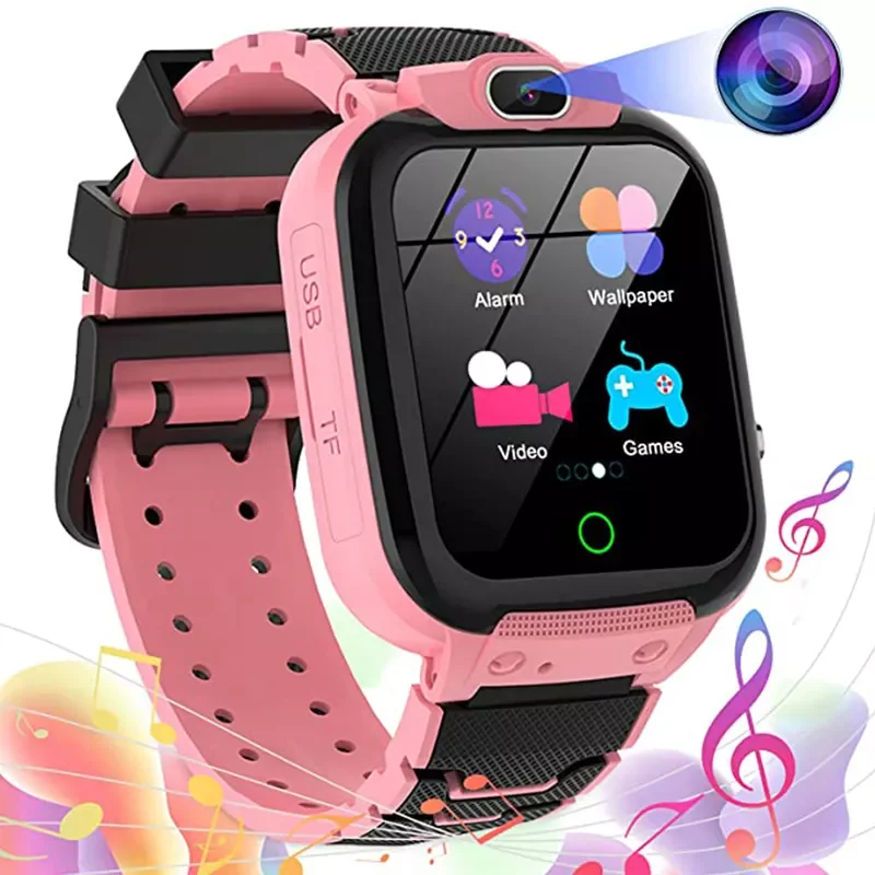 

Kids Smart Watch Waterproof With 16 Games Music Player 80MP Camera Recorder Alarm Touch Screen LCD For Boys Girls Birthday Gift