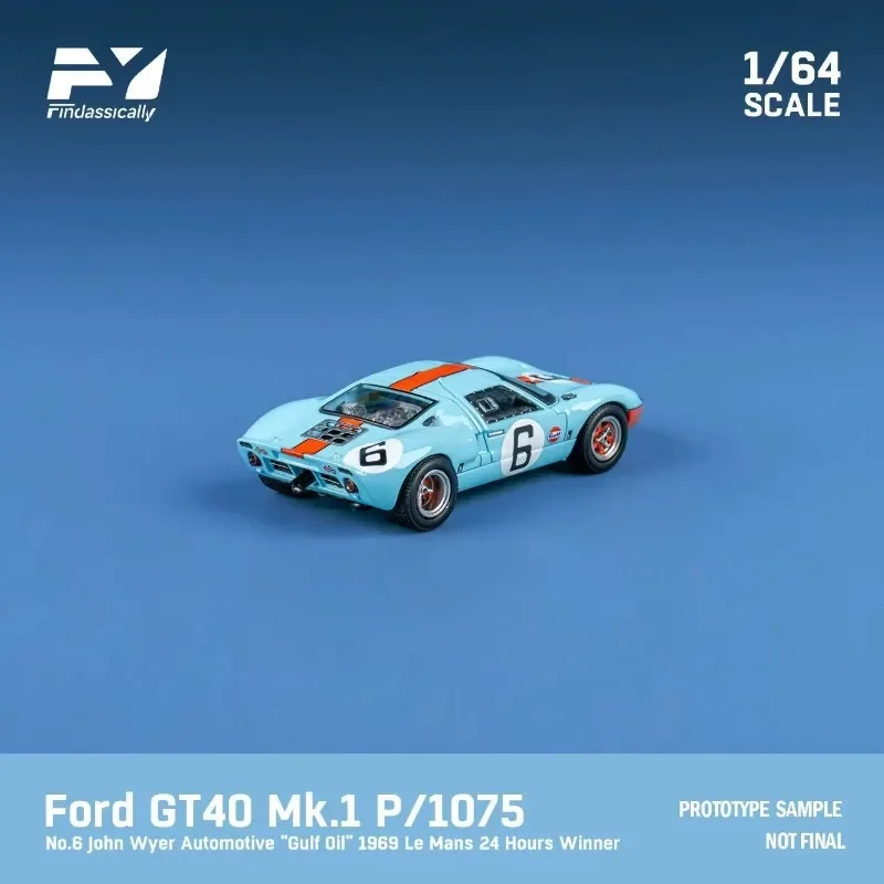Фото Модель Ford GT40 Mk. в масштабе 1/64. Металлическая модель автомобиля Le Mans из литого сплава, коллекционная, для мальчиков, рождественский подарок №2