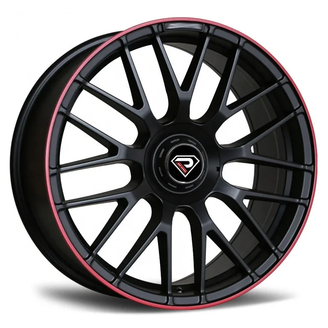 

REP:842,c63 Coupe AMG Style 19" Staggered Red Lip Red Line Alloy Rodas Wheels