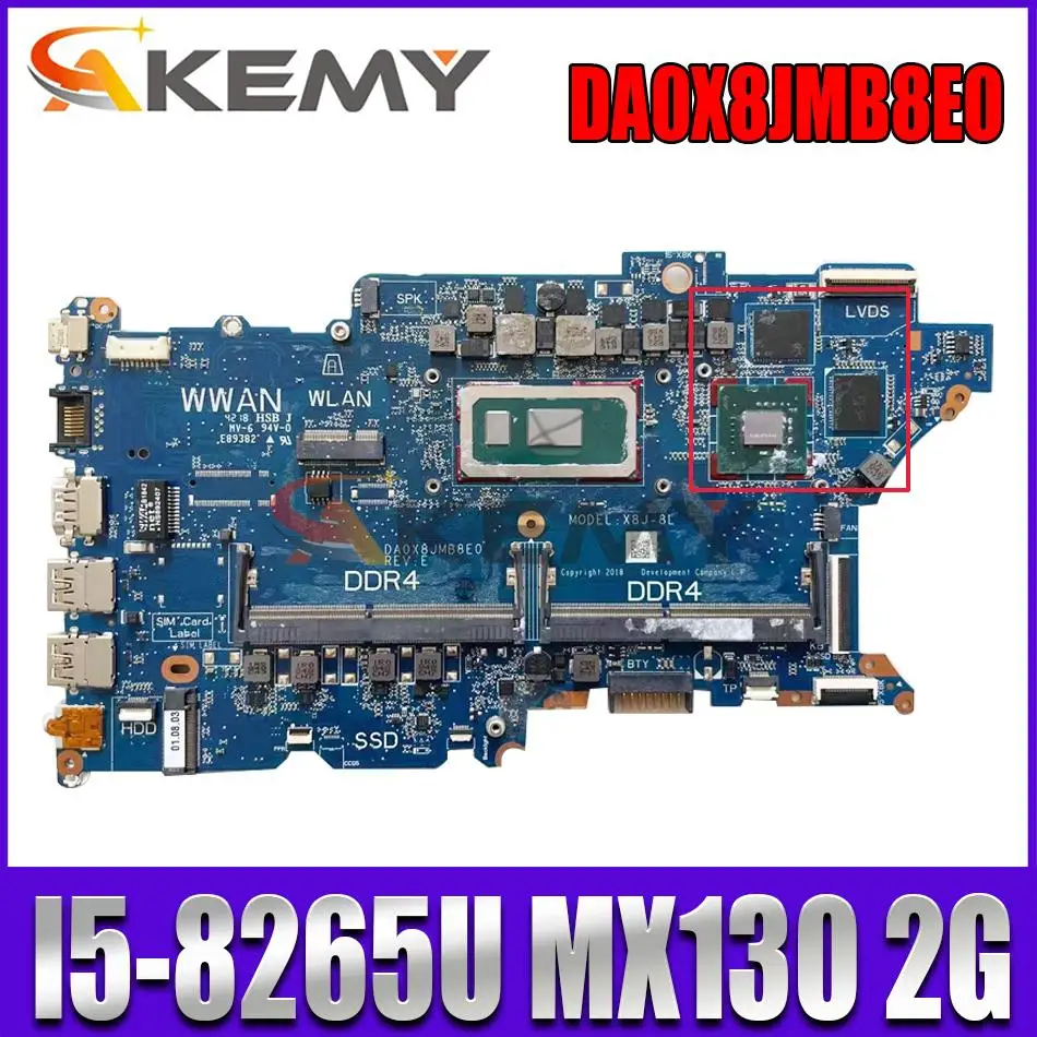 

For HP ProBook ProBook 440 450 G6 ZHAN 66 Pro 15 G2 Laptop Motherboard L44889-001 L44889-601 I5-8265U CPU MX130 2G GPU