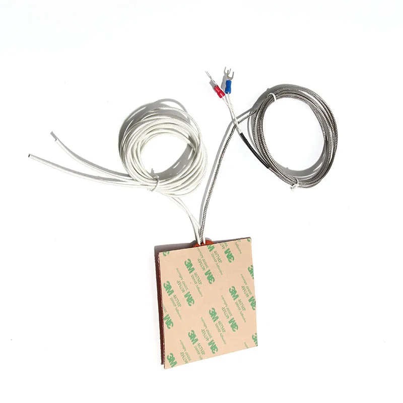 

600x300/350/400mm Silicone Rubber Heating Pad with K Thermocouple 1450W-2000W Heatbed Printer Heater 3M Self-adhesive