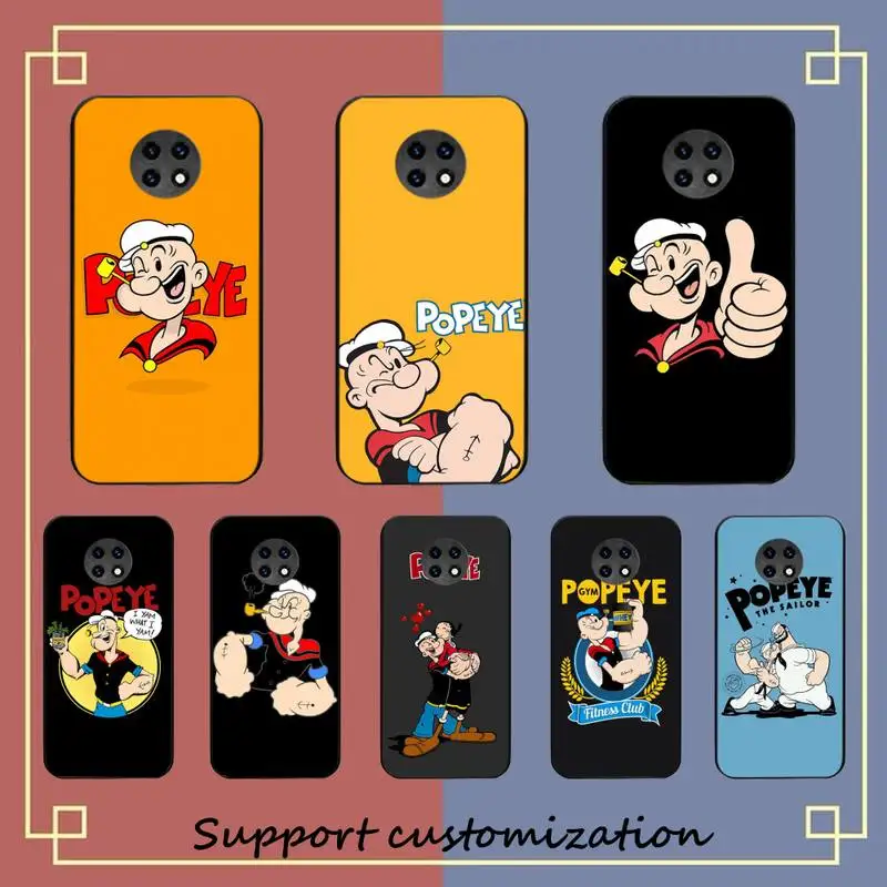 

FHNBLJ Popeye The Sailor Man Phone Case for Redmi 8 9 9A for Samsung J5 J6 Note9 for Huawei NOVA3E Mate20lite cover