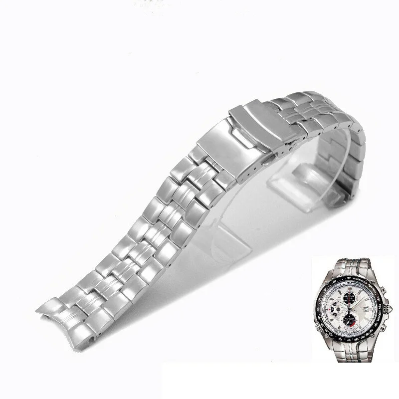 Stainless Steel Watch Strap For Casio EF-312 EF-533 EF-521 EF-535 EF-546 EF-563 EF-546 Metal Watchband Replacement Bracelet