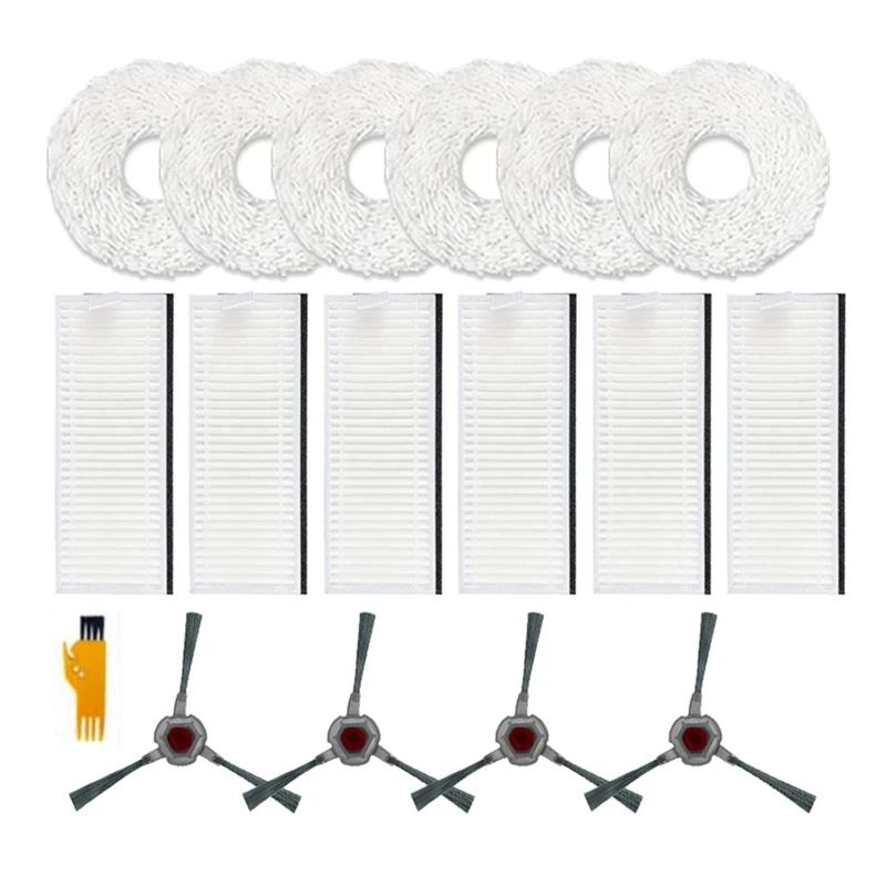 

Side Brush,Hepa Filter,Mop Rag Cloth Replacement Accessories For Ecovacs DEEBOT N9 N9+ Robot