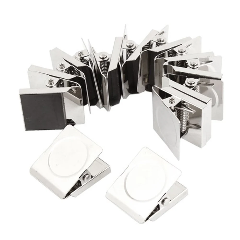 

12pcs Durable Heavy Duty File Clamp Magnetic Clip Home Office Stationery Cabinet Accessories For Refrigerator
