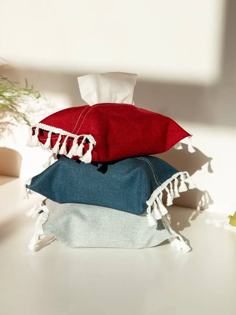 

1pc Random Color Tassel Tissue Cover