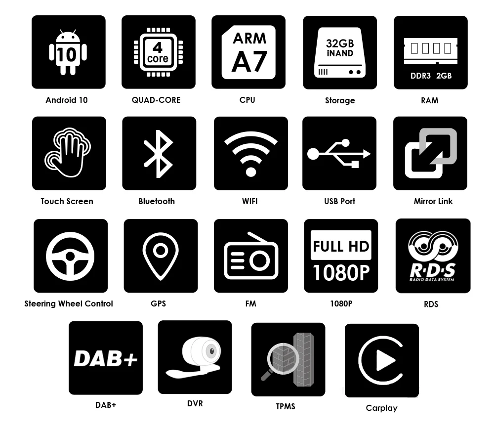 Автомобильный мультимедийный плеер универсальная стерео-магнитола на Android с