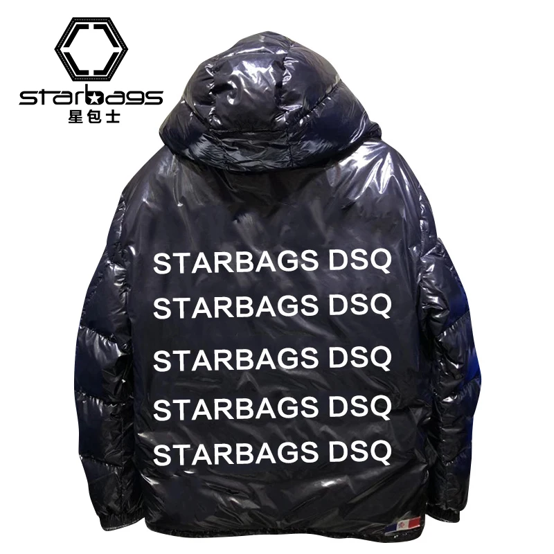 2023 new starbags down jacket, men's winter Hooded Jacket suitable for male students, thickened and warm long jacket，top quality