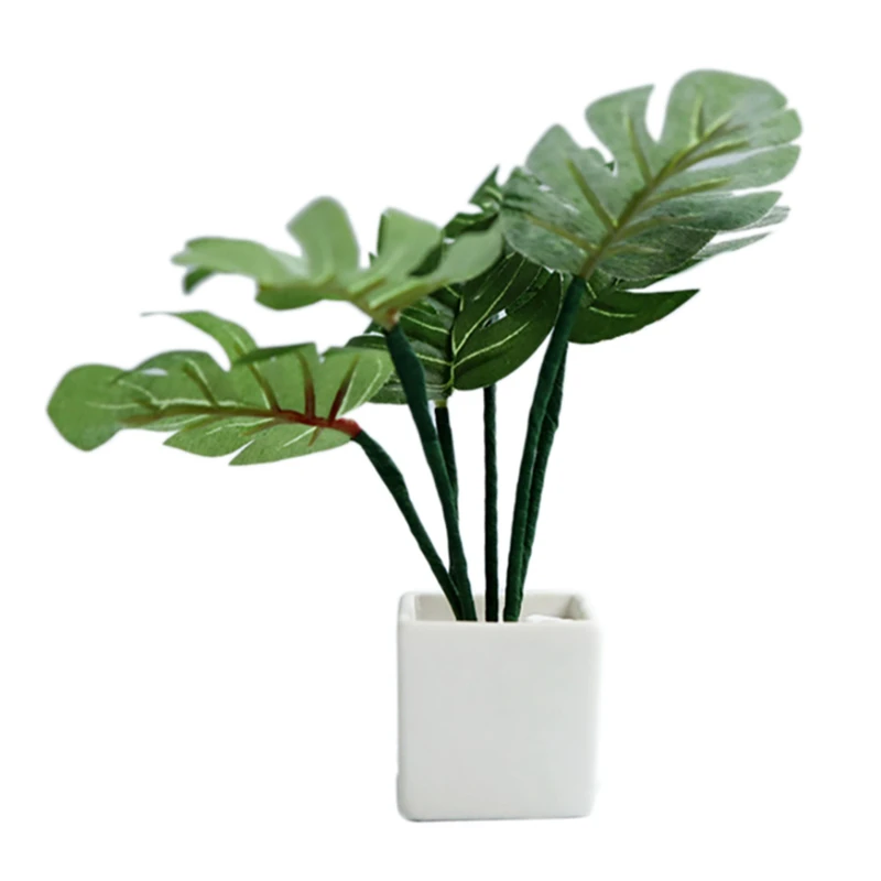 

1/6 Or 1/12 Dollhouse Miniature Mini Green Plant Pot Simulation Potted Plants Dollhouse Furniture Decorations