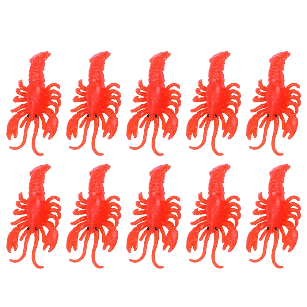 

25 Pcs Simulated Crayfish Cognitive Mini Lobster Toys Ocean Adorable Soft Rubber Kids Accessories Interesting Fake Child