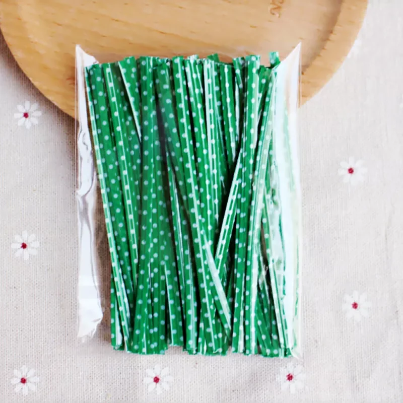 

9cm Wire Metallic Twist Ties for Wedding Party Cookies Candy Bags Baking Packaging Ligation Dessert Sealing Twist Tie