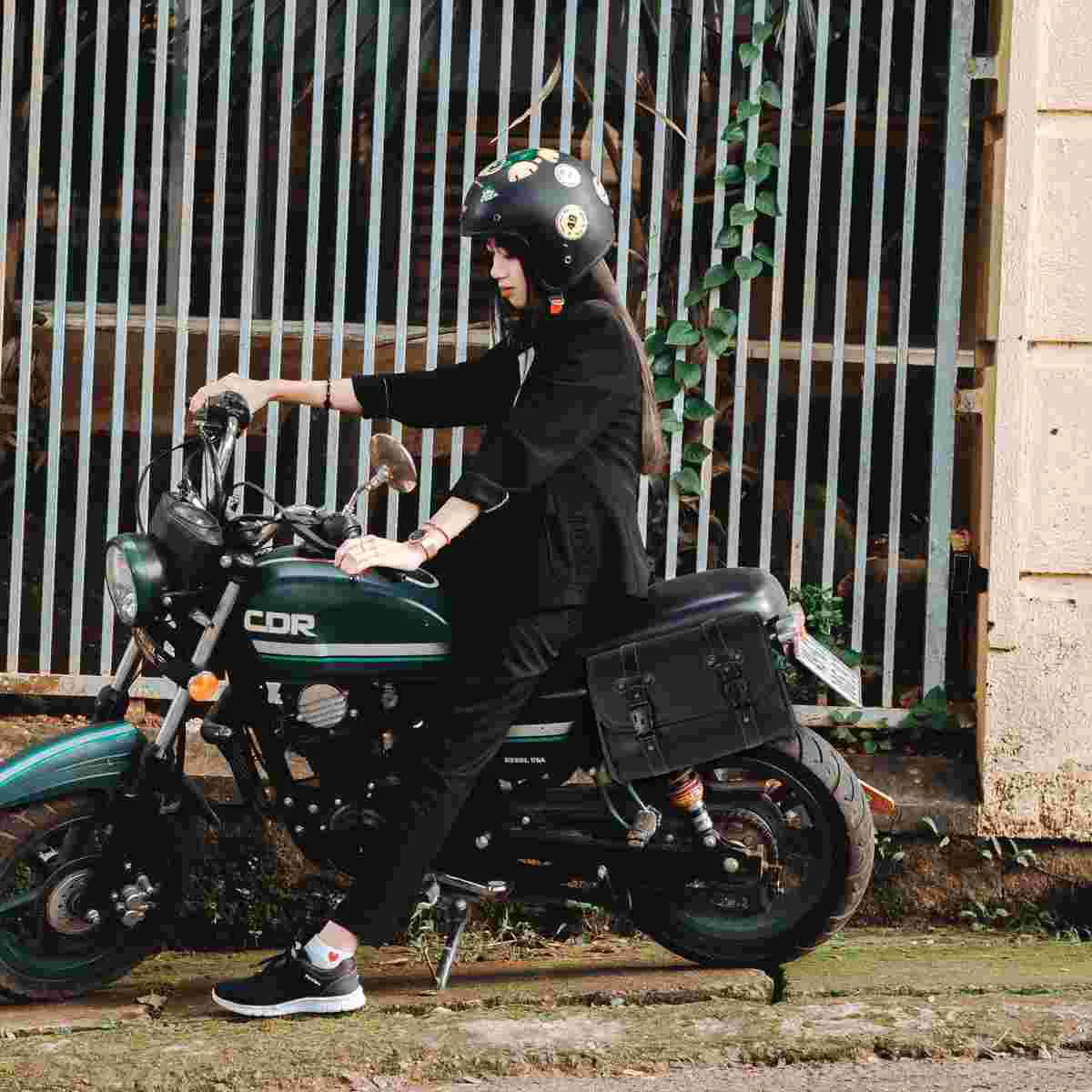 

Motorcycle Side Bag PU Saddlebag Hanging Bag Pouch Motorcycle Accessories