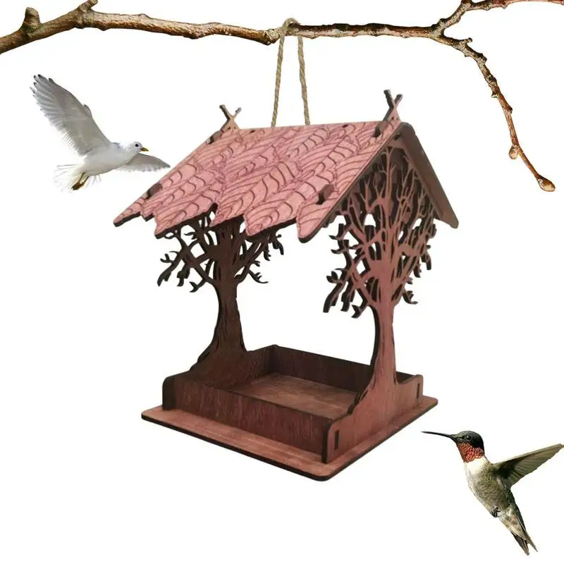 Wooden Cottage Bird Feeders For Outdoors Hanging Hanging Birdfeeder For Outdoors Blue Jays Cardinals Easy