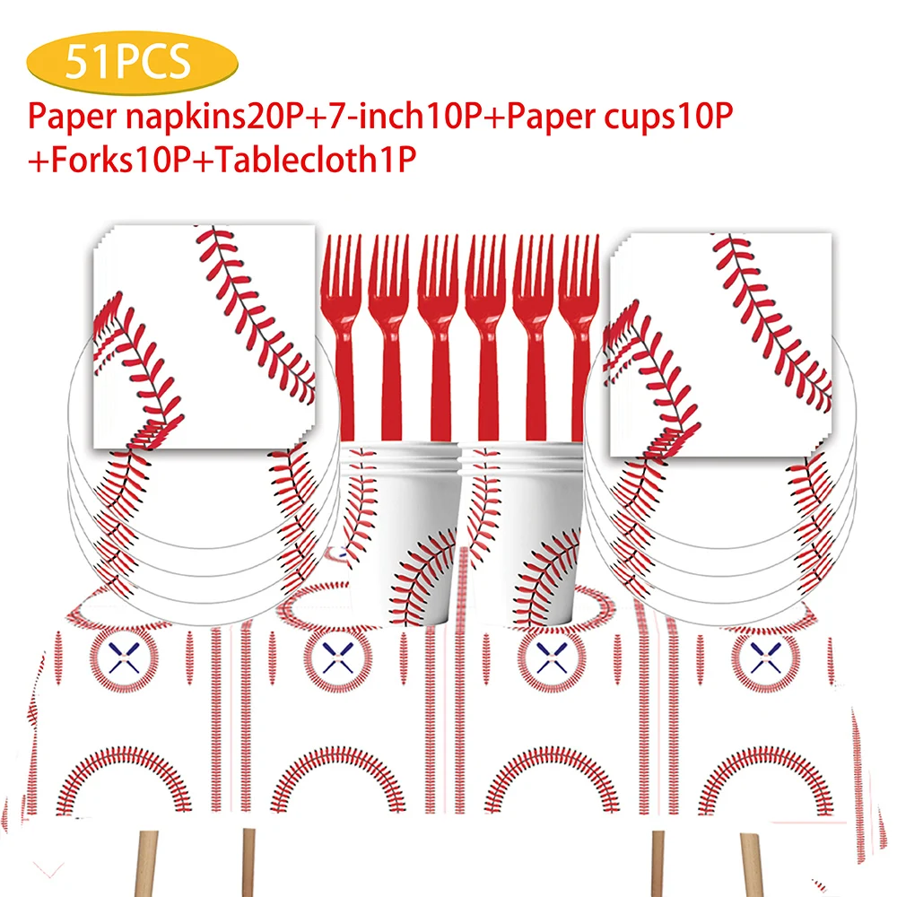Бейсбольная тематика товары для дня рождения сцена одноразовое украшение на