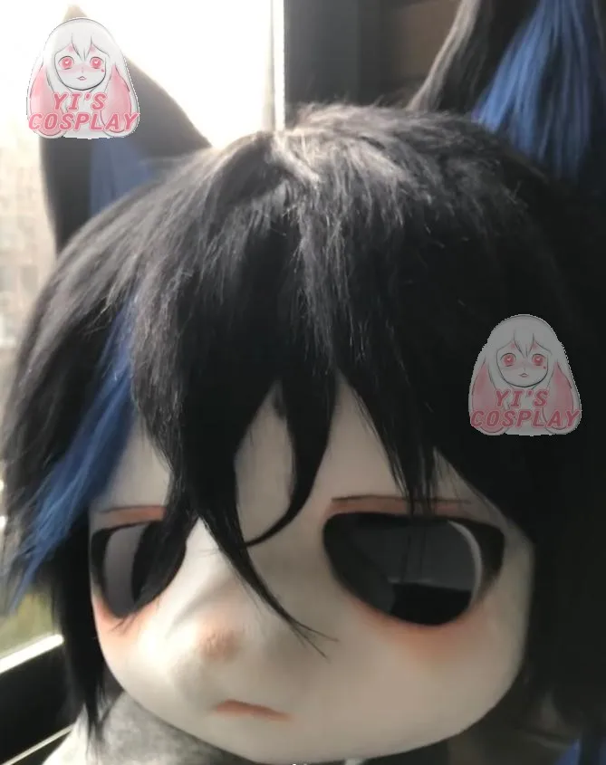 Пушистая голова индивидуальный пушистый костюм косплей кигуруми ручной работы