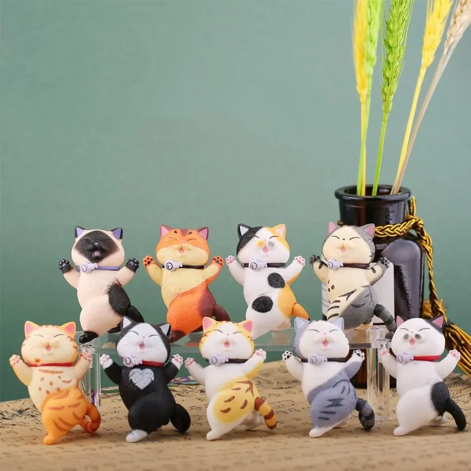 

Blind Box Guess Bag Japanese Style Simulated Cat Cheer Animals Cute Cartoon Figures Dolls Girls Children Birthday Gifts Models