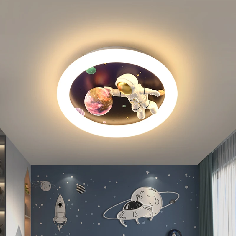 

SANDYHA LED Ceiling Lamps 2022 New Dim 50cm Astronaut Planet Eye Protection Bedroom Children Living Room Lighting Fixtures