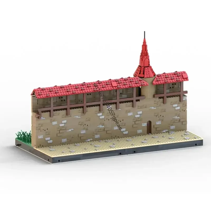 Фото Новый конструктор MOC «Стена Маркшрутха» (2276 деталей), средневековая европейская уличная сцена, модель для сборки, креативная игрушка, подарок на день рождения №3