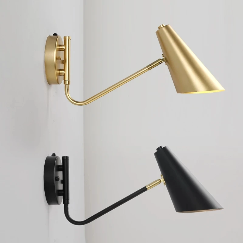 

Wall Lamps Touch Sensor Switch LED Modern Adjustable Swing Long Arm Internal Household Bedside Lighting Decor Sconce Lights