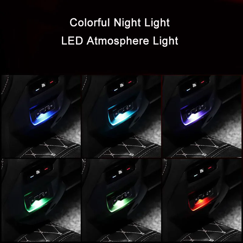 Автомобильная атмосферная лампа для интерьера неоновая Светодиодная создания