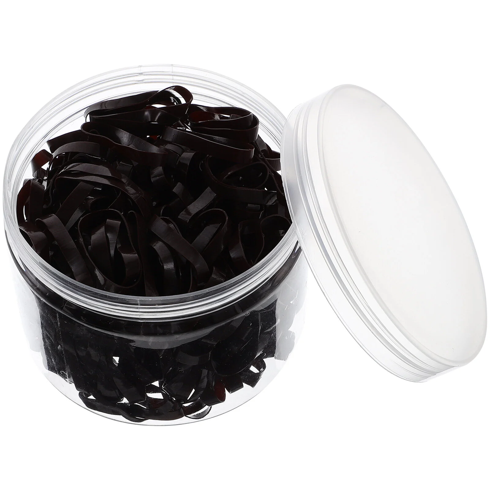 

500 Pcs Elastic Band Black Hair Tie Small Black Bands Elasticity Rubber Little Thick