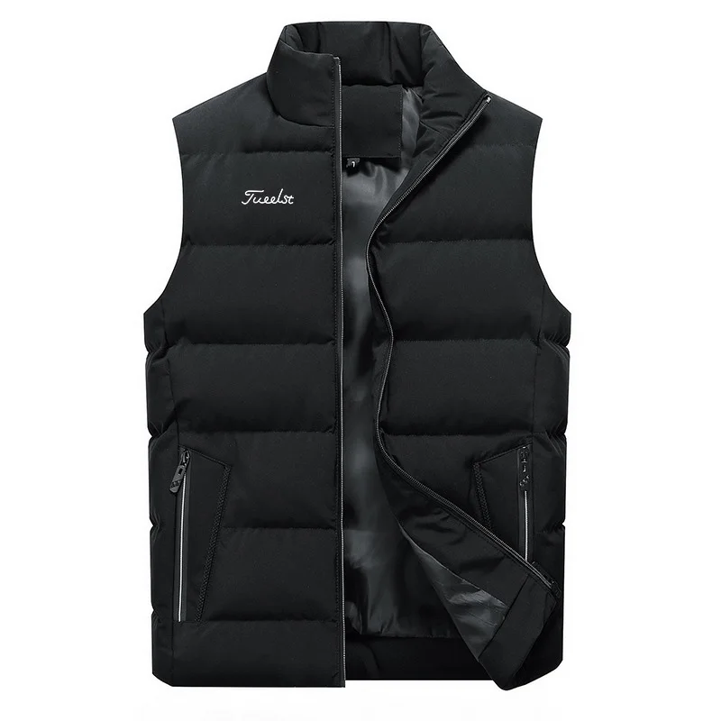 

Spring Winter Golf Jackets Vest for Men 2023 Down Cotton Windproof Warm Golf Wear Hooded Waistcoat Men's Loose Jacket Coats