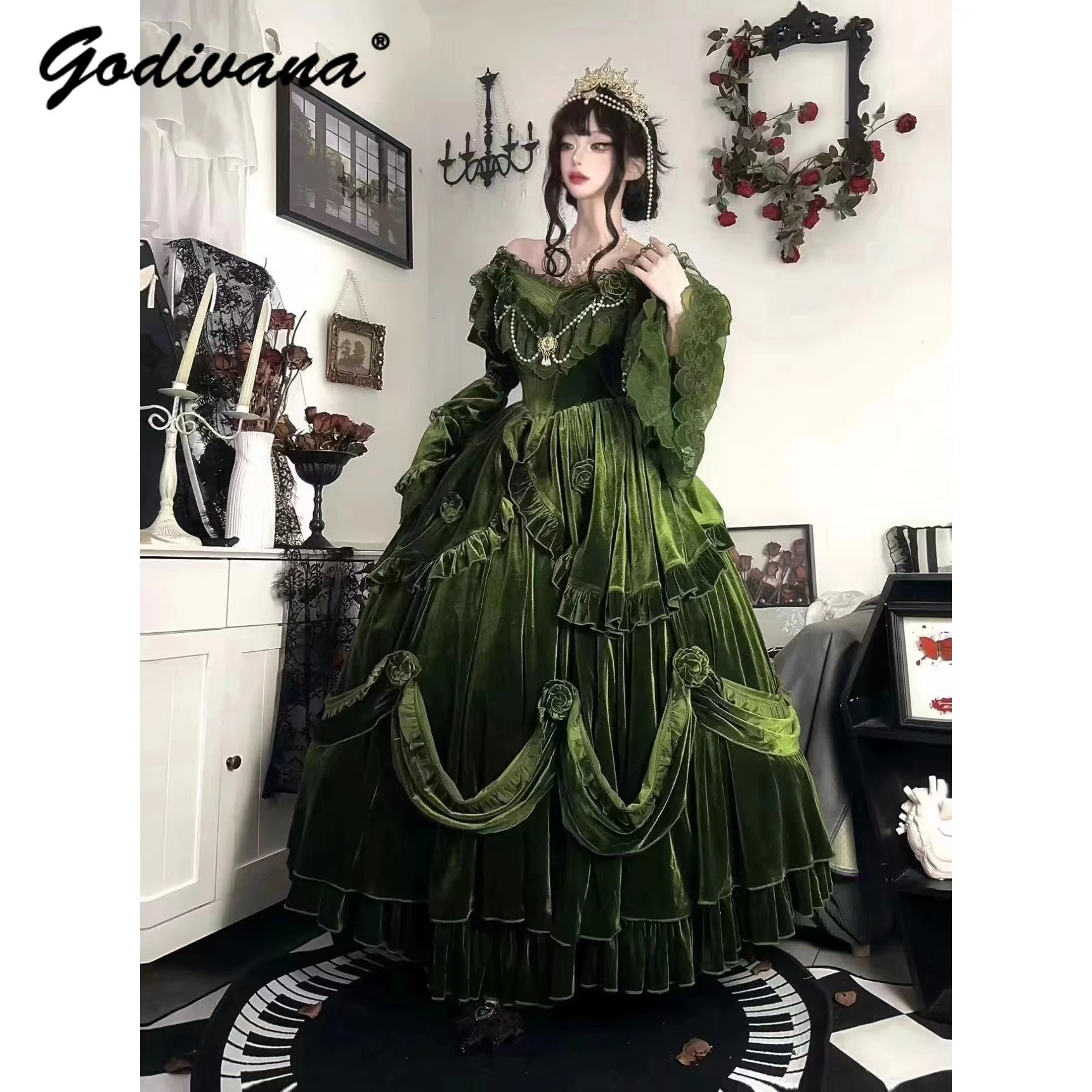 Женское платье Godivana винтажного стиля