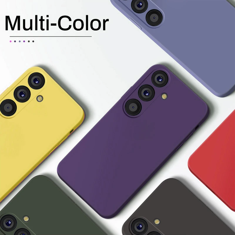 Фото Чехол S26 S25 Ultra Plus из жидкого силикона с защитой камеры для Samsung Galaxy S26 S25 S24 S25 Ultra Plus, мягкий чехол №5