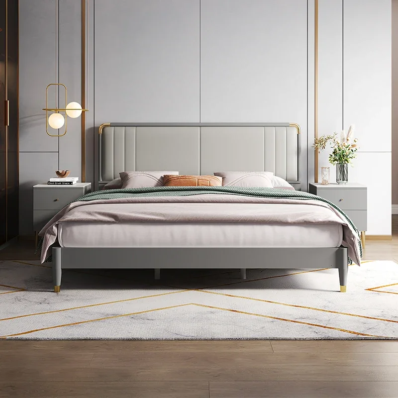 Мебель для спальни Quanyou Home Modern светильник Роскошная двойная кровать простой 1 5 м