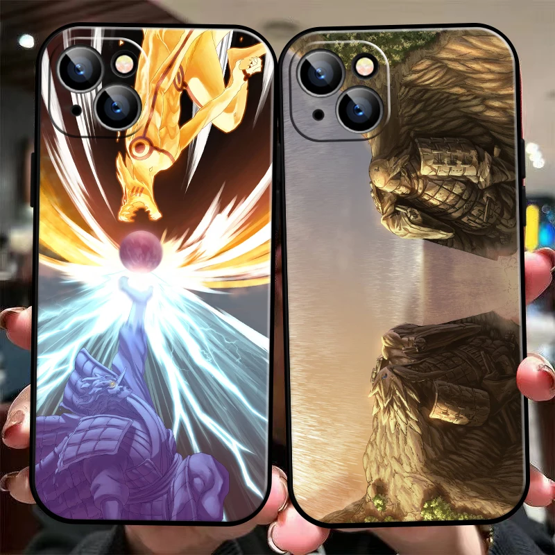 

Japan NARUTO Anime Phone Case For iPhone 11 13 12 Pro Max 12 13 Mini X XS XR MAX 5 6 7 8 Plus Back Soft Black Silicone Cover