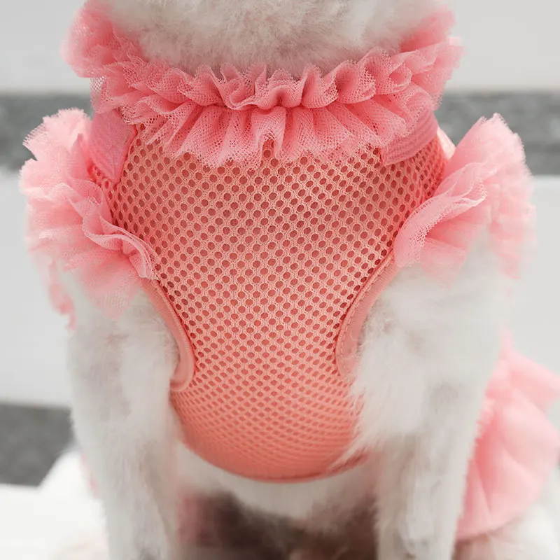 

Dogs Cats Pets Clothing Breathable Mesh Skirts Chest Straps Drag Teddy Bears Spring Summer and Autumn Dog Leashes
