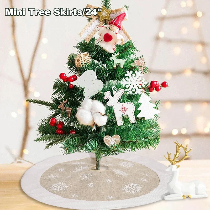 2024 юбка на рождественскую елку коврик украшение креативный узор в виде снежинки