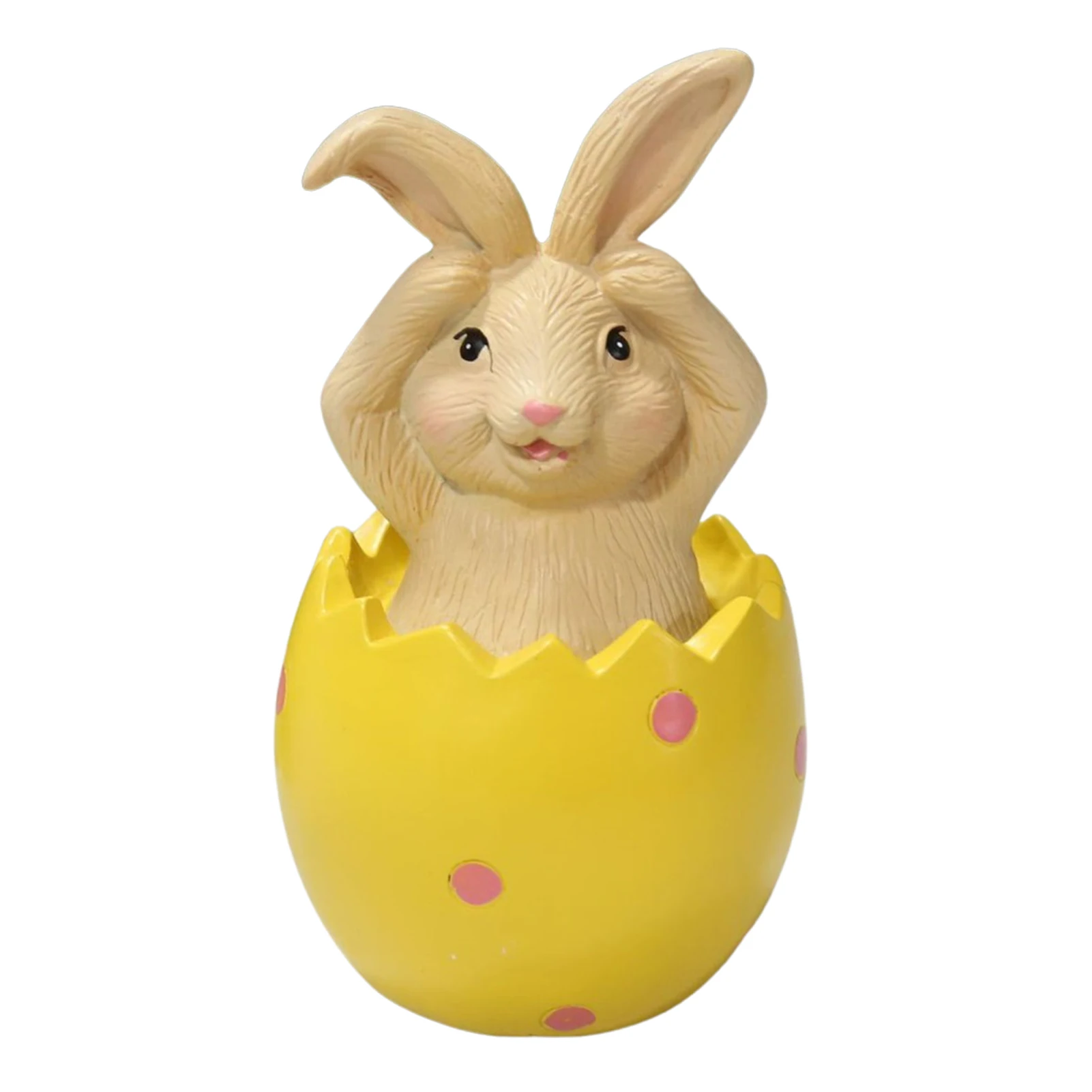 

Cartoon Bunny Resin Figurine Easter Decorations For Home Various Shape Ester Bunny StatueYellow Resin Pendants Decor For Home