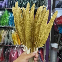 wholesale 100pcslot gold goose feathers 12 14inch30 35cm feathers for crafts plumas clothing diy wedding decor accessories