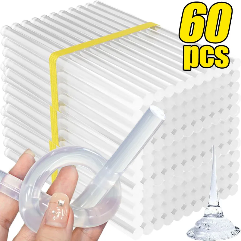 

1-60 шт. 7 мм прозрачные термоклеевые палочки, электрический клеевой пистолет, наборы принадлежностей, сделай сам, домашние поделки, пена, кожа, дерево, инструменты для ремонта