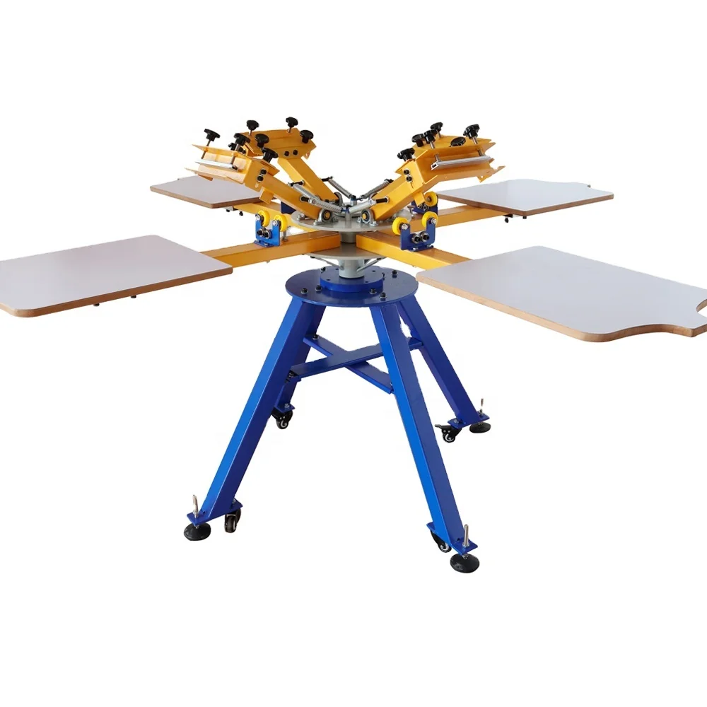 Трафаретная печатная машина для NS404-ESU 4 цвета станции плоский пресс с прочной