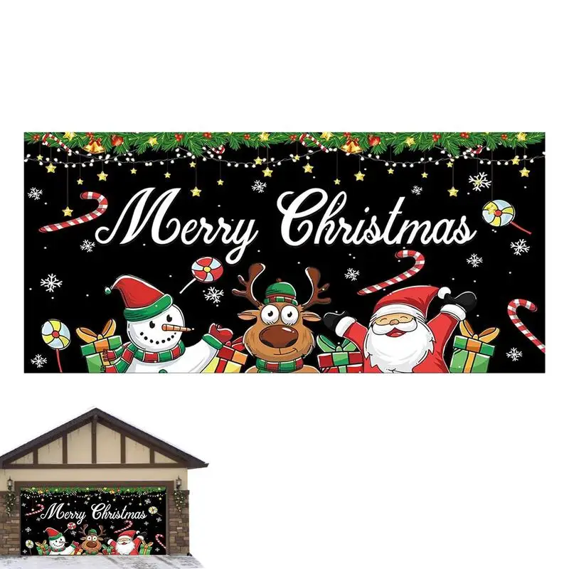 

Наружные рождественские украшения для двери 6x13 футов, Рождественский баннер, фон, большой баннер, знак для сада, дома, забора, гаража