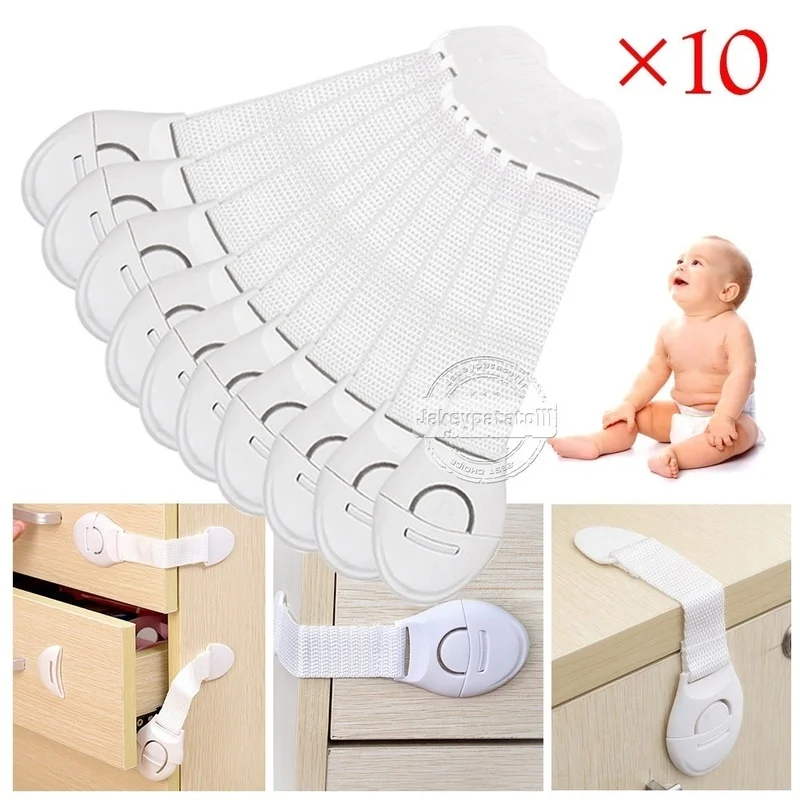 10Pcs/Lot Child Lock Protection Of Children Locking Doors For Children's Safety Kids Safety Plastic Protection Safety Lock