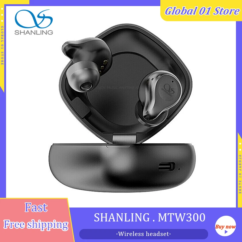 

SHANLING MTW300 In Ear TWS True Wireless Earphone Stereo Bluetooth 5.2 APTX Carbon Dynamic Driver Headset Sports Earbuds IEM