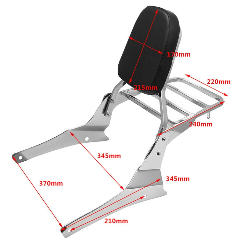 Мотоциклетная спинка Sissy Bar багажник для Suzuki Volusia VL800 Boulevard M50 C50 хром SU-VL800-SB