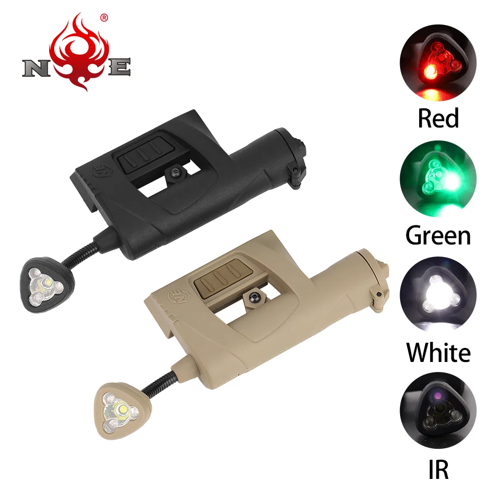 

Тактический светильник на шлем, светодиодный фонарь для страйкбола, с ИК-лазером, красная точка, Tec Mpls