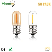 50pcslots e14 e12 retro gold led filament light bulb warm white 2200k 2700k 110v 220v t16 0 6w vintage edison lamp