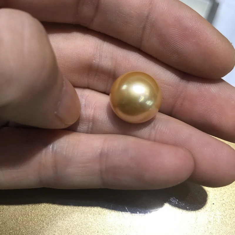 

Натуральный высококачественный элегантный 12-13-миллиметровый Южный Морской натуральный Золотой свободный жемчуг